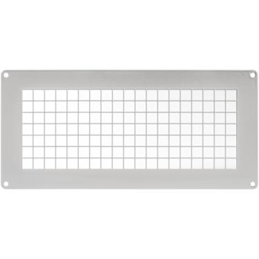 Imagem de Repa Market Grade de ventilação de espaço retangular de aço galvanizado branco de 25,4 cm x 12 cm - Proteção de ventilação de entrada e saída - Malha de proteção de escape de fornecimento de ar de