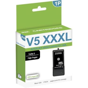 Imagem de AITERJET Cartucho de tinta de substituição de alto rendimento para KD Verite 5 XXXL para Verite 55W ECO Verite 55 Eco Verite 65XXXL Verite 55XXXL Plus Impressora de tinta remanufaturada (1 preto 1