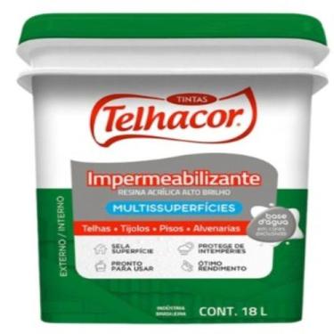 Imagem de Resina Acrílica Base Água Impermeabilizante 18L - Telhacor, Branco