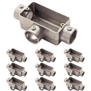 Imagem de 30 Condulete Tipo T 3/4 S/rosca S/placa em Alumínio Sieg