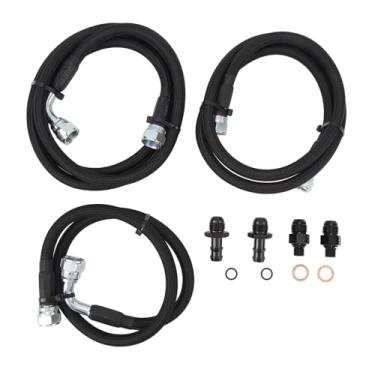 Imagem de Kit de linha de resfriamento de transmissão: para Dodge Ram 2500 3500 Cummins 5.9L 2003 a 2007, linhas de nylon de aço e cobre, mangueira de refrigeração de fluido de óleo de transmissão selada à
