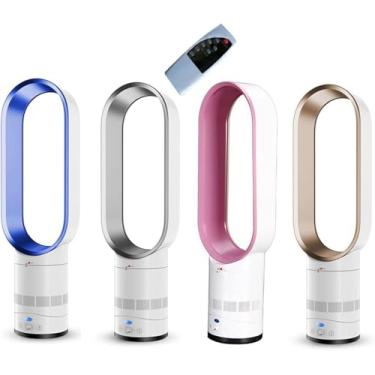 Imagem de Ventilador Sem Lâminas,ventilador De Torre De Resfriamento Com Controle Remoto E Oscilante,ventilador De Suporte,ventilador Silencioso Sem Folhas Para Escritório,quarto,circulador, Silver