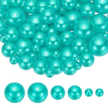 Imagem de PATIKIL Contas de pérolas falsas de 8/14/20 mm, 150 peças, enchimento de vaso, contas redondas para festa, aniversário, casamento, decoração de mesa, caixa de presente, verde, azul