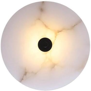 Imagem de Luminária De Parede De Mármore Arandela De Parede Redonda Minimalista Led Lâmpada De Parede Art Deco Arandelas Luminária De Parede Sala De Estar Quarto Lâmpadas De Par, Black, dia-16cm