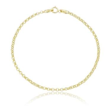 Imagem de Pulseira Feminina Portuguesa 2mm Ouro 18k 750 Amarelo
