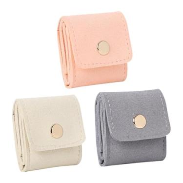 Imagem de oshhni 3 peças organizadores de viagem para joias, mini bolsa, porta-presente, bolsas dobráveis para armazenamento, pequenos anéis, estojo para festa, amigos