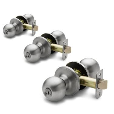 Imagem de Copper Creek BK2020BC-2 Botão de esfera com função de passagem, 2 botões multipacote, acabamento preto