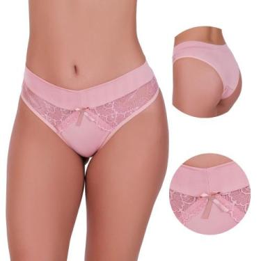Imagem de Kit 5 Calcinha com Detalhe de Renda e Laço Monique - NAKA MODAS, GG, S