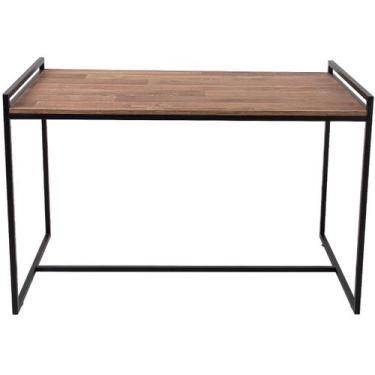 Imagem de Mesa De Jantar Retangular 4 Lugares Preto Industrial - HomeFull