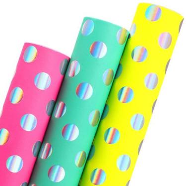 Imagem de Papel de embrulho Ribbli Birthday Polka Dots Mini Roll x3