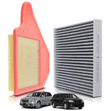 Imagem de partszen 7B0129620A 7B0819644 CA11050 CF10743 Filtro de ar para motor e cabine Chrysler Town Country 2011-2016 para Dodge Grand 2011-2020 para Ram C/V Base 2012-2015 para Volkswagen Routan 2011-2020