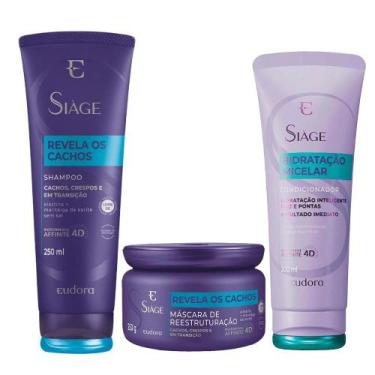 Imagem de Eudora Siàge Hidratação Micelar Kit - Shampoo + Condicionador + Máscar