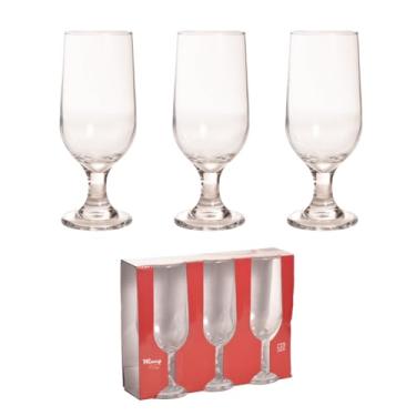 Imagem de Conjunto 3 Taças Bier De Vidro 350ml - Para Cervejas Especiais - Wincy - VDA03118