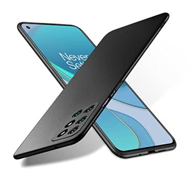 Imagem de Bastmei Capa para OnePlus 8T + 5G, extremamente leve, ultrafina, proteção de câmera, capa rígida de policarbonato para OnePlus 8T + 5G (preto cascalho)