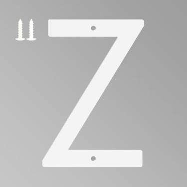 Imagem de Números de casa branca de 15 cm para uso externo, letras de metal para placas externas, letras de endereço de casa de alumínio antiferrugem para porta da frente, escritório e decoração de jardim