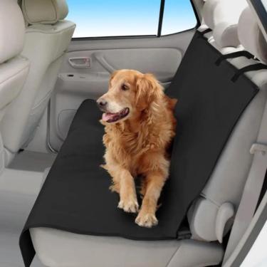 Imagem de Capa Forro Impermeável Protetor Banco Transporte Pet Cachorro Gato Dobrável Carro Viagem Passeio Preto