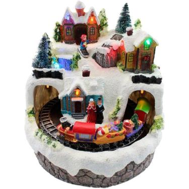 Imagem de Decoração Enfeite Natal Resina Presépio Musical Natalino 20cm