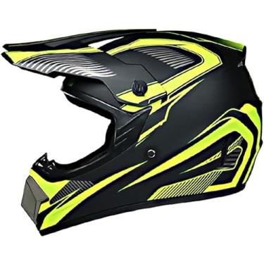 Imagem de Capacete Para Motocicleta Para Homens Capacete De Motocicleta Capacete De Motocross Rosto Completo Capacete De Motocross Masculino Xl, CC08, S/Suitable for head circumference/54-55cm