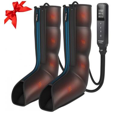 Imagem de Massageador Elétrico de Compressão para Pernas e Pés 27 Modos e 3 Intensidades, FIT KING, Preto