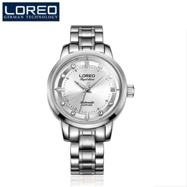 Imagem de Relógio Feminina Loreo 6107 à Prova D'água Prata