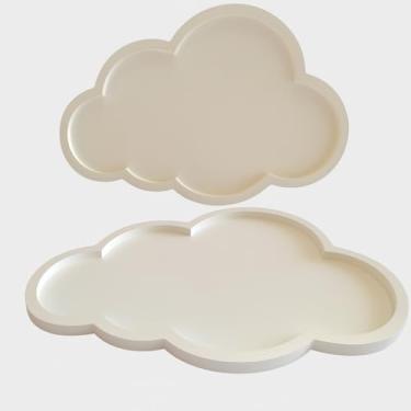 Imagem de Bandeja Nuvem Decorativa – Bandeja Infantil Criativa para Quarto e Festa (Branca)