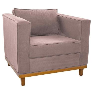 Imagem de Poltrona Decorativa Europa Linho Rosê
