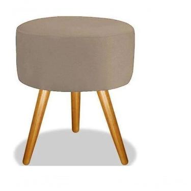Imagem de Puff Decorativo Redondo 40 Cm Dóris Pé Palito Suede