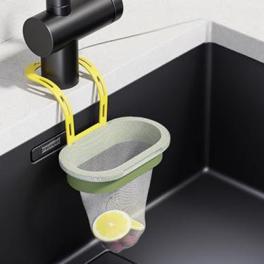 Imagem de Saco de filtro de pia de cozinha, saco de drenagem de malha descartável para resíduos alimentares, 1 filtro de malha + 50 sacos descartáveis para descarte eficiente de resíduos
