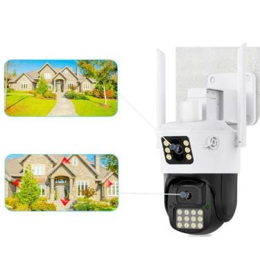 Imagem de Câmera sem Fio PTZ IP Dome: Visão Noturna em Cores, Detecção Humana AI