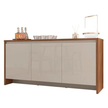 Imagem de Balcão Aparador Buffet 3 Portas Madrid C14 Cedro/off White - Mpozenato