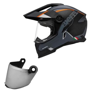 Imagem de Capacete Moto Bieffe B-Trail Delux Preto + Viseira Prata (62)
