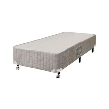Imagem de Base Box para Colchão de Solteiro Castor Premium Gel 39x88x188 cm - Cinza/Branco