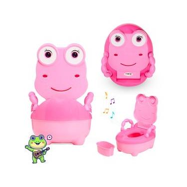 Imagem de Troninho Infantil Musical Penico Sapinho Rosa - Replay Kids