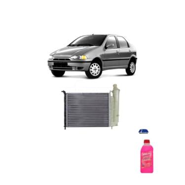 Imagem de Kit Radiador Palio 1.0 96> + Aditivo Radiador Visconde Rosa Pronto Uso