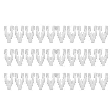 Imagem de ACROPIX Painel de painel de painel de acabamento interno moldura lateral da porta porta-malas de plástico clipe de fixação adequado para Honda e mais carros - Pacote com 30 brancos