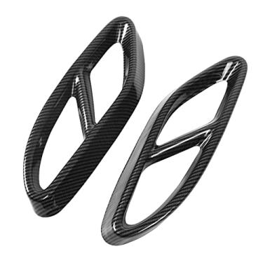 Imagem de aqxreight 2 Peças de Saída do Silenciador de Escapamento da Garganta do Tubo Carro, Substituição da Guarnição Tampa Estrutura Traseira para Classe E W213 2014-2021 Substituição GLC 2016-2021 Benz