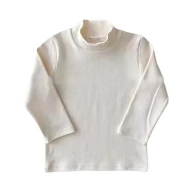 Imagem de Camiseta Casual De Manga Longa Com Gola Alta Para Meninos E Meninas, Q