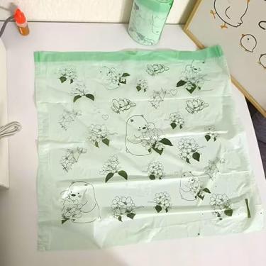 Imagem de 50 peças/sacos de lixo domésticos com cordão, material grosso e durável, não propenso a rasgar, sacos de lixo de plástico