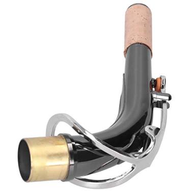 Imagem de LiebeWH Pescoço Dobrado do Cotovelo do Saxofone Alto, Material de Bronze, Almofadas de Couro Profissionais, 18x2x8 Cm, para Jogadores de Saxofone Alto