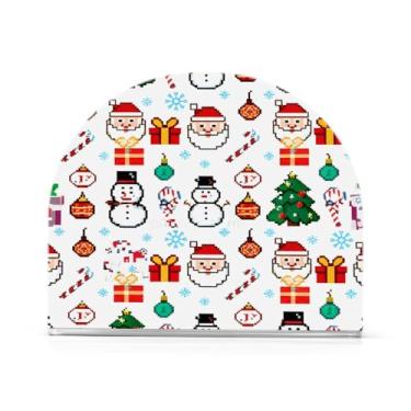 Imagem de JUZIHAI Suporte de guardanapo para mesa, elementos de Natal, dispensador de guardanapo de acrílico, suporte de lenços independente de mesa para cozinha, jantar, bar, festa, decoração de casa