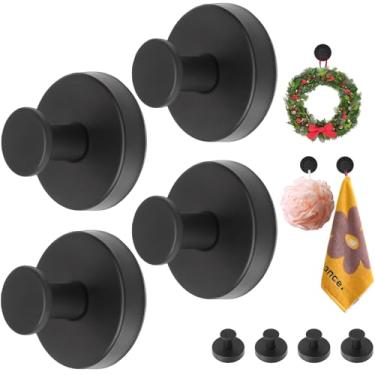 Imagem de Trzzyan Ganchos de ventosa, ganchos de ventosa para chuveiro, ganchos de toalha removíveis para parede de porta de vidro da janela do banheiro, gancho de guirlanda de roupão de banho para pendurar