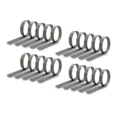 Imagem de Braçadeiras de perfuração centrais HBCP9 Genuine Strapbinder – Aço carbono galvanizado de 6 cm (pacote com 20) – Grampos pré-formados para mangueira, dutos, gerenciamento de cabos e mais