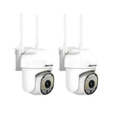 Imagem de ANJ.GG Câmera de Segurança Interna/Externa, Estilo Domo, 1080p HD, Sensor de Movimento, Monitoramento Residencial, F13-branco*2, Wi-Fi/Com fio, Áudio 2 Vias, AC/DC, Wi-Fi