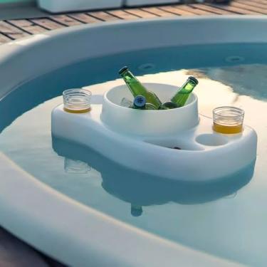 Imagem de Cooler Inflável Flutuante Pool Party com 4 Porta-Copos – Térmico e Resistente