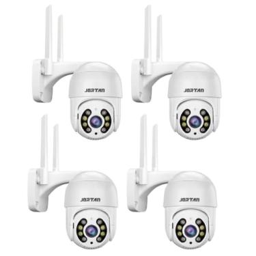 Imagem de ANJ.GG Câmera de Segurança Externa/Interna, Estilo Domo, 1080p HD, Detecção de Movimento, Monitoramento Residencial, N6-branco*4, Wi-Fi/Com Fio, Visão Noturna, AC/DC, Wi-Fi, Controle por App