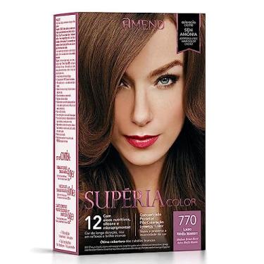 Imagem de Kit Banho De Brilho Amend Supéria Color, 100g, Sem Amônia, Condiciona Os Fios Realçando A Cor, Brilho Intenso E Vitalidade Aos Cabelos, Sem Amônia E Sem Oxidantes (770 Marrom Intenso)