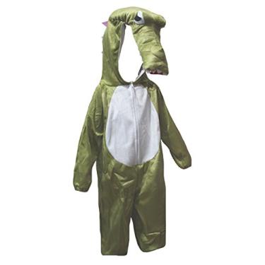 Imagem de Petitebella Fantasia infantil unissex de crocodilo verde 1 peça (GG)