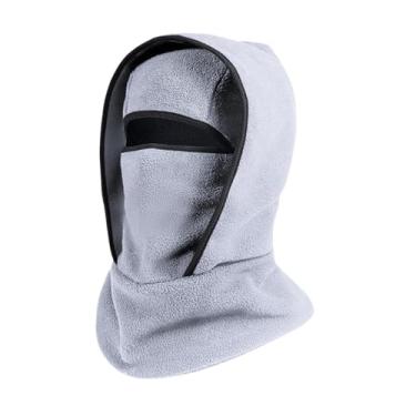 Imagem de menolana Máscara de proteção para o pescoço, gorro de inverno para andar de bicicleta, patinar e pilotar (adulto), Cinza Claro