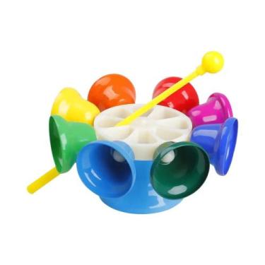 Imagem de Conjunto De Instrumentos Musicais Orff Com Sino De Mão Colorido De 8 N