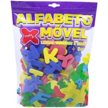 Imagem de Material Didático EVA Alfabeto Móvel 4CM X 5MM 150 Peças - Make+